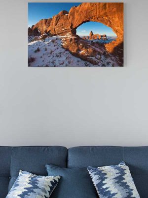 First Light on Turret Arch Framed by North Window