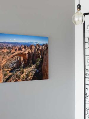 Landscape Arch and LaSal Mountains
