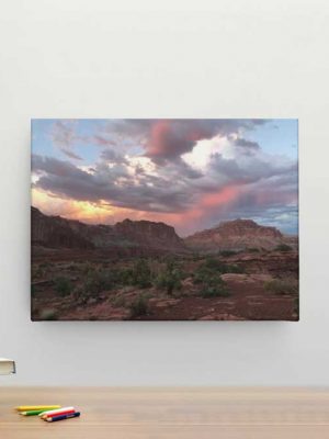 Sunset after a storm at Capitol Reef